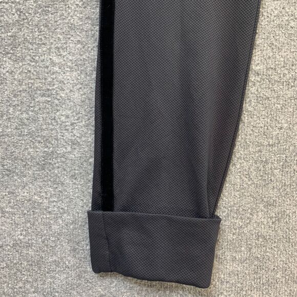 Sharis Place Pants Women 44 US 14/16 Black Grey Ponte Velvet Side Panel Trousers - Picture 3 of 13